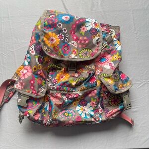 Floral Backpack with Colorful Design